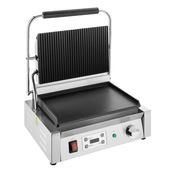 Buffalo extra großer Kontaktgrill mit gerippter und flacher Platte
