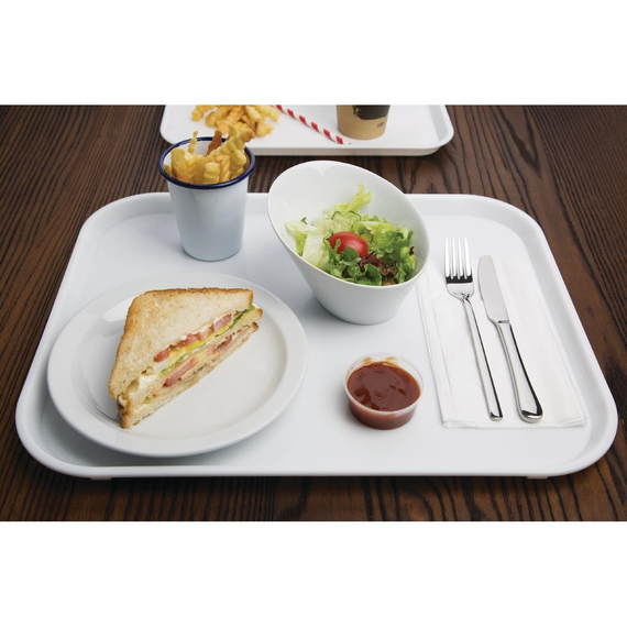 Olympia Kristallon Polypropylen Fast Food Tablett Weiß Groß 450mm