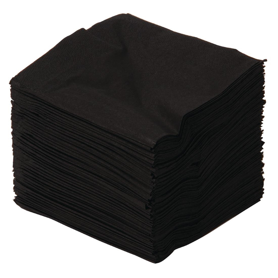 Cocktailservietten schwarz 25cm (2000 Stück)