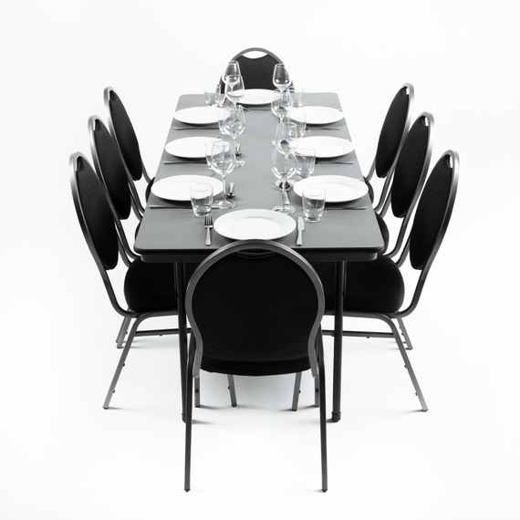 Bolero rechteckiger Klapptisch grau 183cm