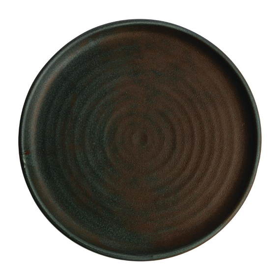 Olympia Canvas runder Teller mit schmalem Rand dunkelgrün 26,5cm (6 Stück)