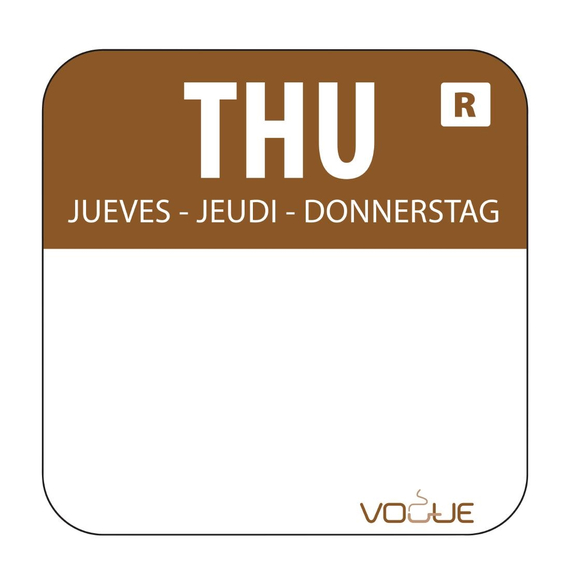 Vogue Etikettenset 2,5cm mit Edelstahlspender
