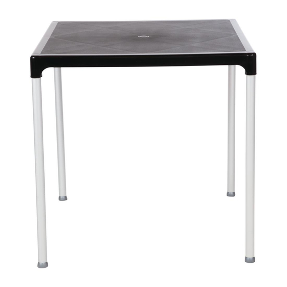 Bolero quadratischer Tisch Kunststoff schwarz 75cm