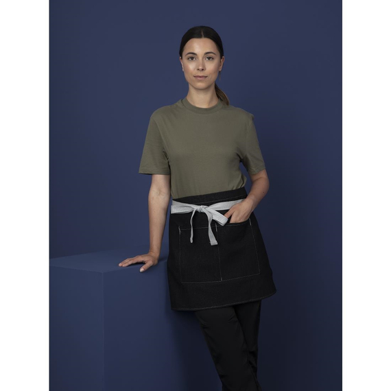 Southside kurze Denimbistroschürze schwarz