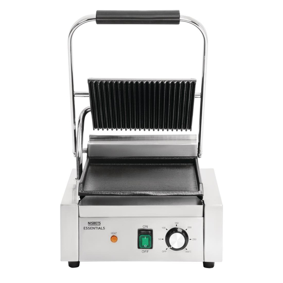 Nisbets Essentials Kontaktgrill gerillte obere Platte