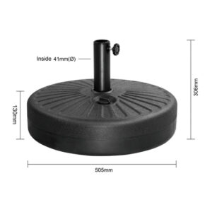 Bolero Sonnenschirm Sockel Schwarz 20Ltr