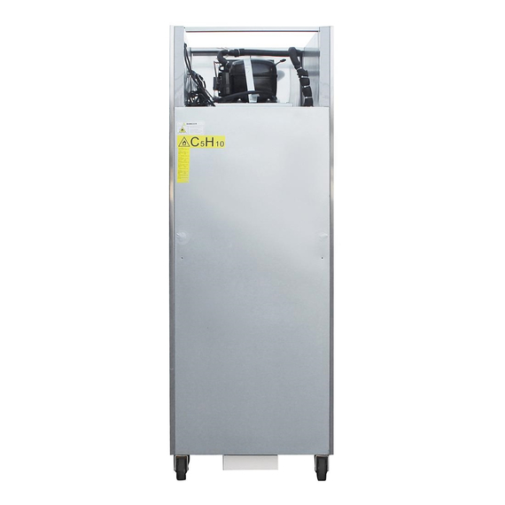 Polar Serie G Kühlschrank Edelstahl mit geteilter Tür 600L