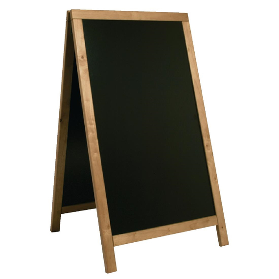 Securit Duplo Kundenstopper Teak 120 x 68cm