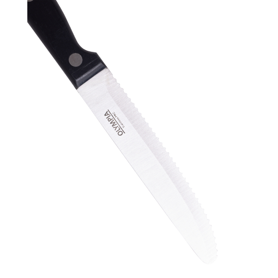 Olympia Gerundete Steakmesser Schwarz (12 Stück)