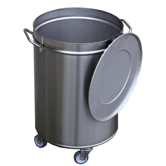Gastro M Abfalleimer mit Rollen und Deckel 90L