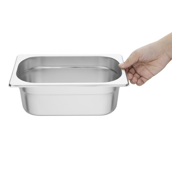 Vogue GN-Behälter Edelstahl 10cm GN1/4