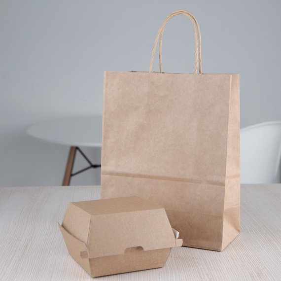 Fiesta Compostable kompostierbare Hamburgerboxen Kraft klein (200 Stück)