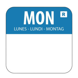 Hygiplas Farbcode Sticker Montag blau (1000 Stück)