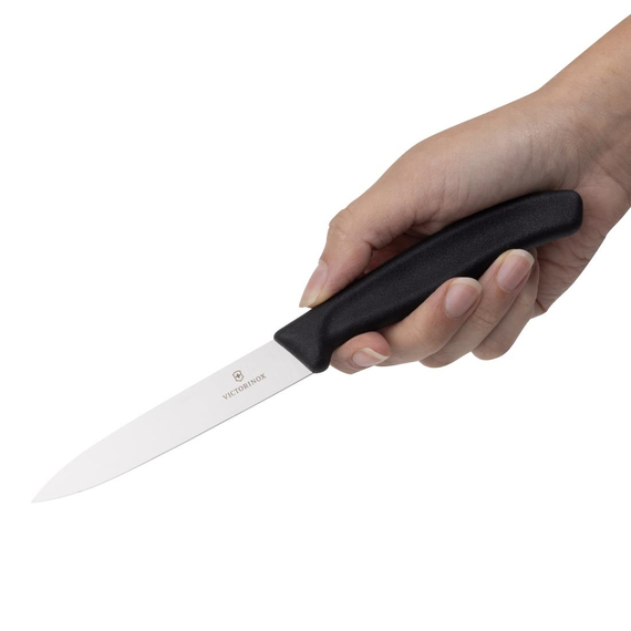 Victorinox Schälmesser Spitz 10cm Schwarz