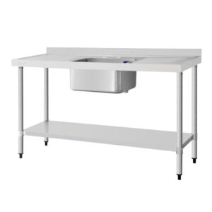 Vogue Spüle Einzelspüle Doppelabtropffläche 1500mm