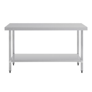 Vogue Edelstahl Arbeitstisch mit Regalboden 150 x 60cm