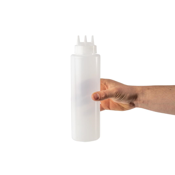 Vogue transparente Quetschflasche mit 3 Spritzdüsen 1L