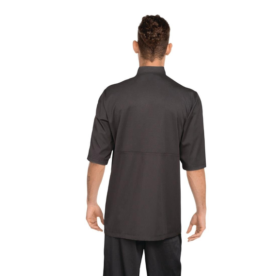 Chefs Works Montreal Cool Vent Unisex Kurzarm-Kochjacke Schwarz L