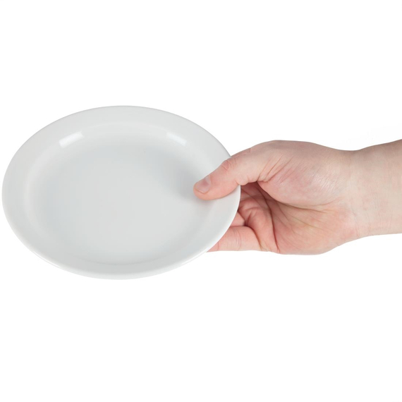 Olympia Whiteware Teller mit schmalem Rand 18cm (12 Stück)