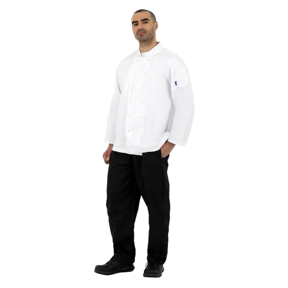 Whites Vegas Kochjacke lange Ärmel weiß M