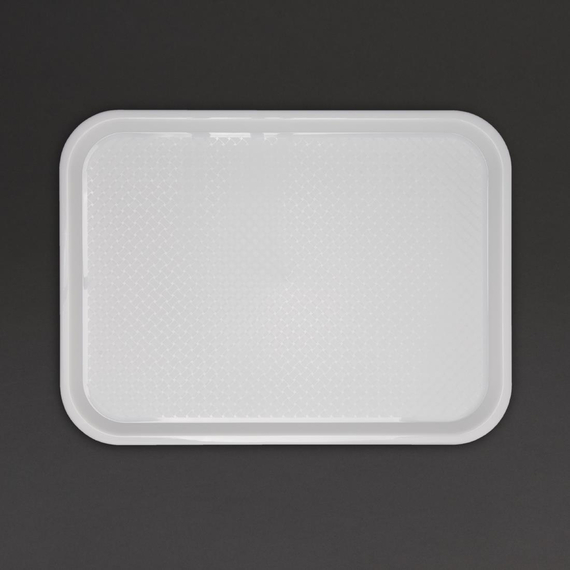 Olympia Kristallon Polypropylen Fast Food Tablett Weiß Groß 450mm