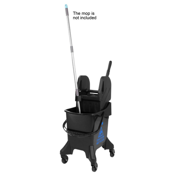 Jantex 20Ltr hoher Mopp-Eimer mit Wringer - Blaues Muster