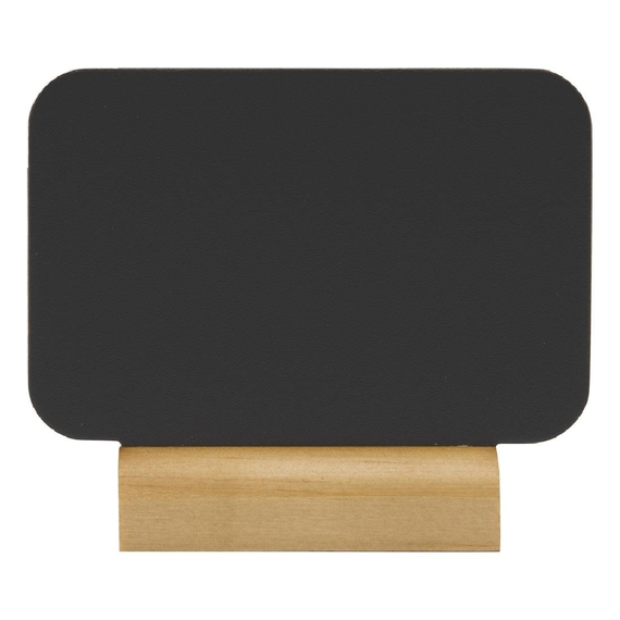 Securit rechteckige Minikreidetafeln, inklusive Kreidemarker, mit Holzsockel (4 Stück)
