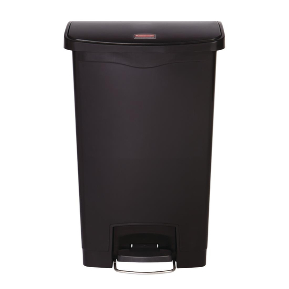 Rubbermaid Slim Jim Front Step Pedaleimer schwarz 50L