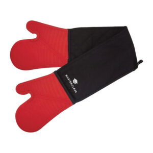 MasterClass nahtloser Silikon Doppel-Ofenhandschuh Rot