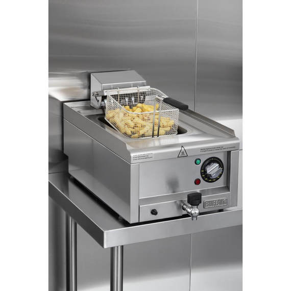 Buffalo 600 Series Einzeltank-Elektrofritteuse 8Ltr