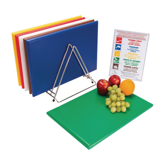 Hygiplas extra dickes Schneidebretter Set inklusive Ständer und Poster