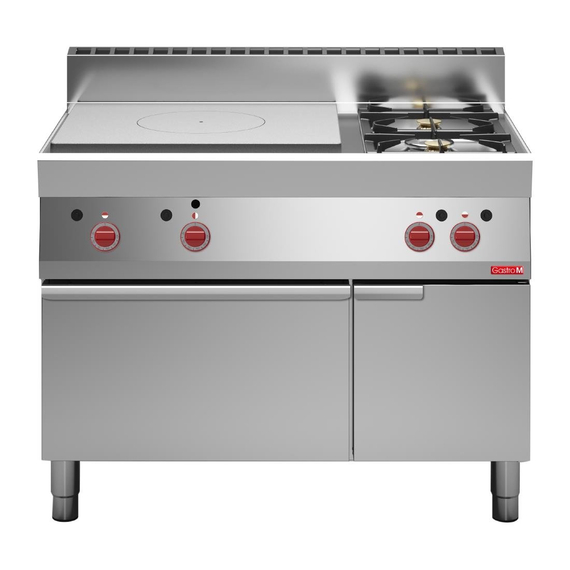 Gastro M Gasherd mit Glühplatte und Ofen 65/110 TPFG