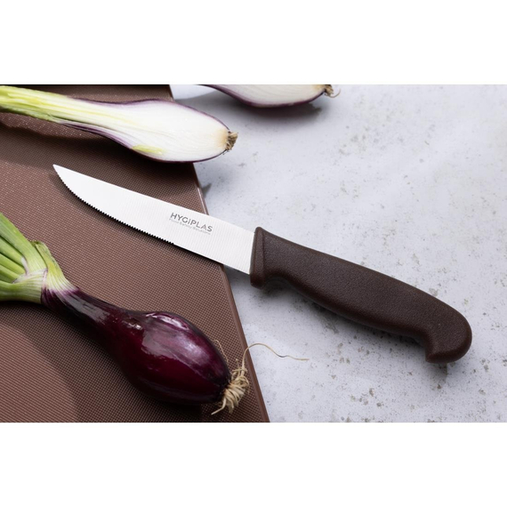Hygiplas Gemüsemesser Gezackt Braun 10.5cm