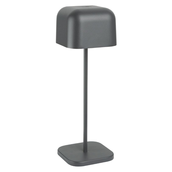 Olympia Lucca Tischlampe Quadratische Kuppel Grau 300mm