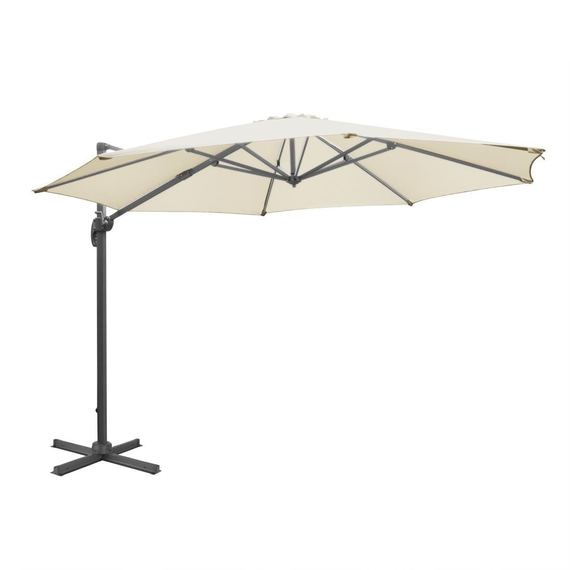 Bolero Venice Hochleistungs-Sonnenschirm, cremefarben, 3,5 m