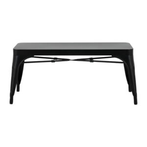 Bolero Bistro Metallbänke Schwarz 1000mm (2 Stück)