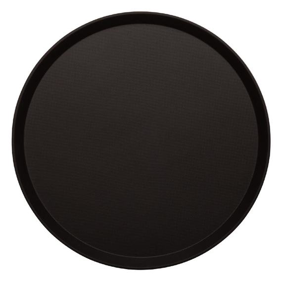 Cambro Treadlite rundes rutschfestes Fiberglas Tablett schwarz 40,5cm