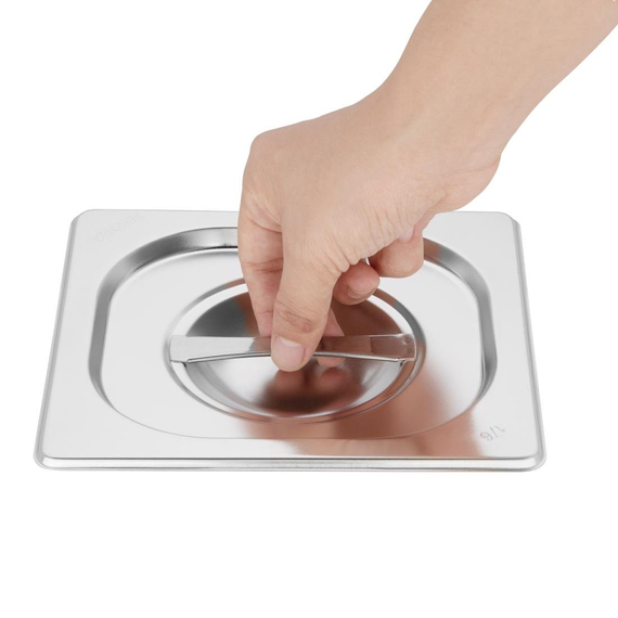 Vogue Edelstahl Gastronorm Behälter Set 2x 1/3 2x 1/6 Mit Deckeln