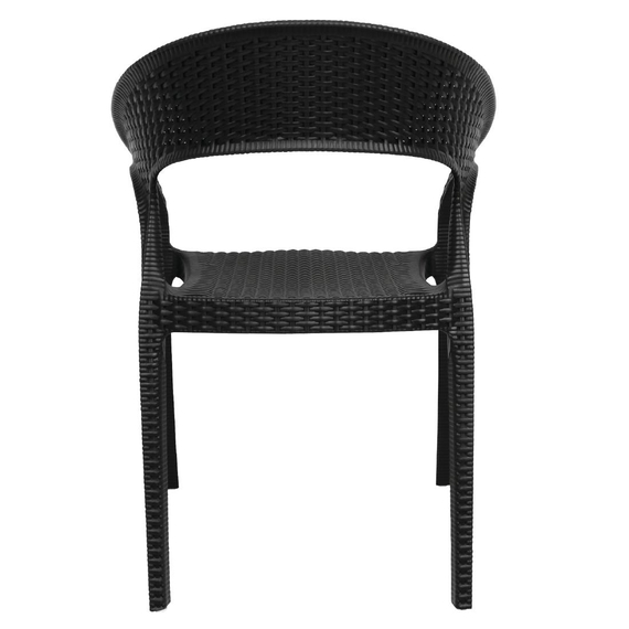 Bolero Rattanstühle mit Armlehne schwarz (4 Stück)