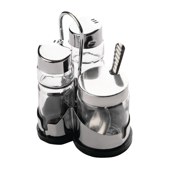 Comas Menage Set für Salz, Pfeffer und Senf