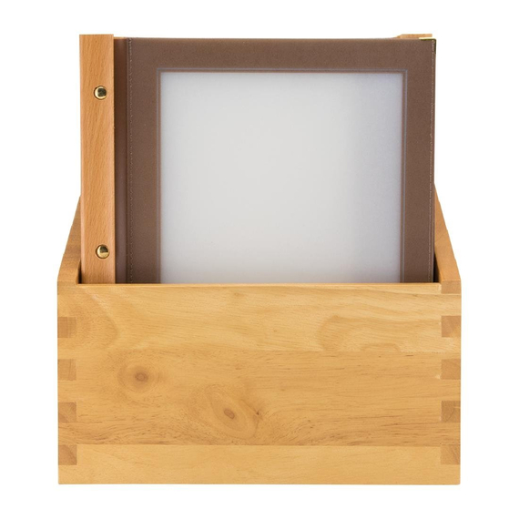 Securit Menümappen mit Holzbox braun A4 (20 Stück)