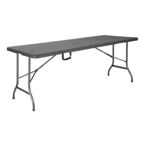 Bolero Rattan Rechteckiger Klapptisch Schwarz 6ft