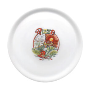 Saturnia Porzellan Pizzateller 31cm mit "Pizza"-Verzierung (6 Stück)