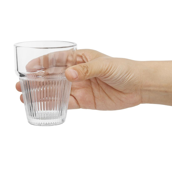 Olympia geriffelte stapelbare Becher 150ml (6 Stück)