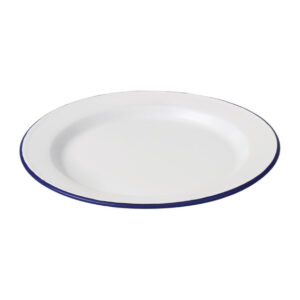 Olympia emaillierte Essteller weiß-blau 30cm (6 Stück)