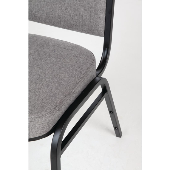 Bolero Bankettstühle mit quadratischer Lehne grau (4 Stück)