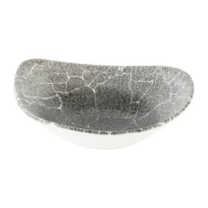Churchill Studio Prints Kintsugi Quartz Schwarze dreieckige Schale, 235 mm, (12 Stück)