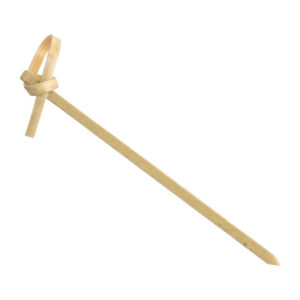 Fiesta Compostable Bambusspieße Biologisch abbaubar Schleifendesign 9cm (100 Stück)