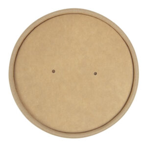 Colpac Recycelbar Kraft Mikrowellen Suppenbecher Deckel 450ml (500 Stück)
