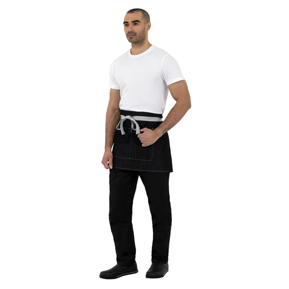 Southside kurze Denimbistroschürze schwarz